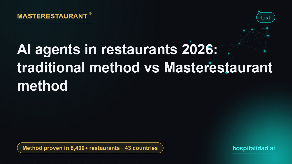 AI agents in restaurants 2026: traditional method vs Masterestaurant method — Masterestaurant