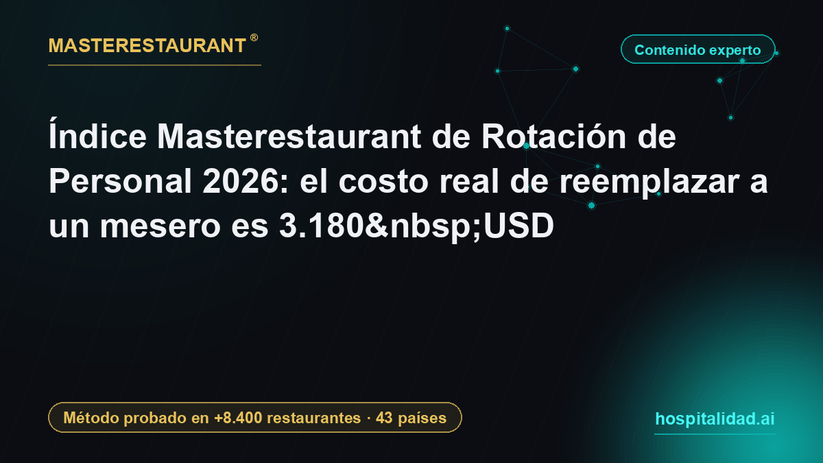 Masterestaurant Staff Turnover Index 2026: the real cost of replacing a server is $3,180 — Masterestaurant