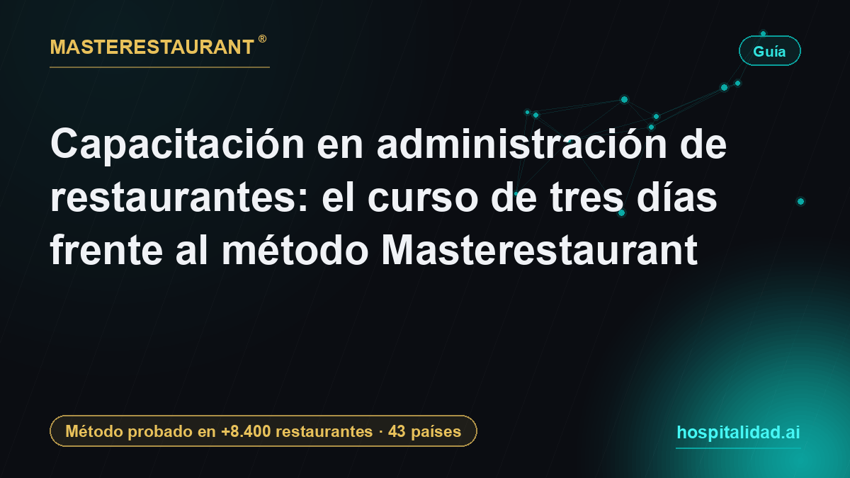 Capacitación en administración de restaurantes: el curso de tres días frente al método Masterestaurant — Masterestaurant