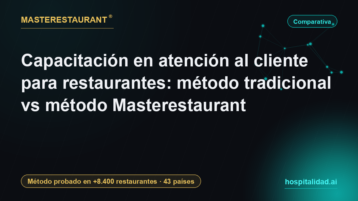Capacitación en atención al cliente para restaurantes: método tradicional vs método Masterestaurant — Masterestaurant