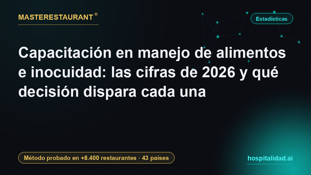 Capacitación en manejo de alimentos e inocuidad: las cifras de 2026 y qué decisión dispara cada una — Masterestaurant