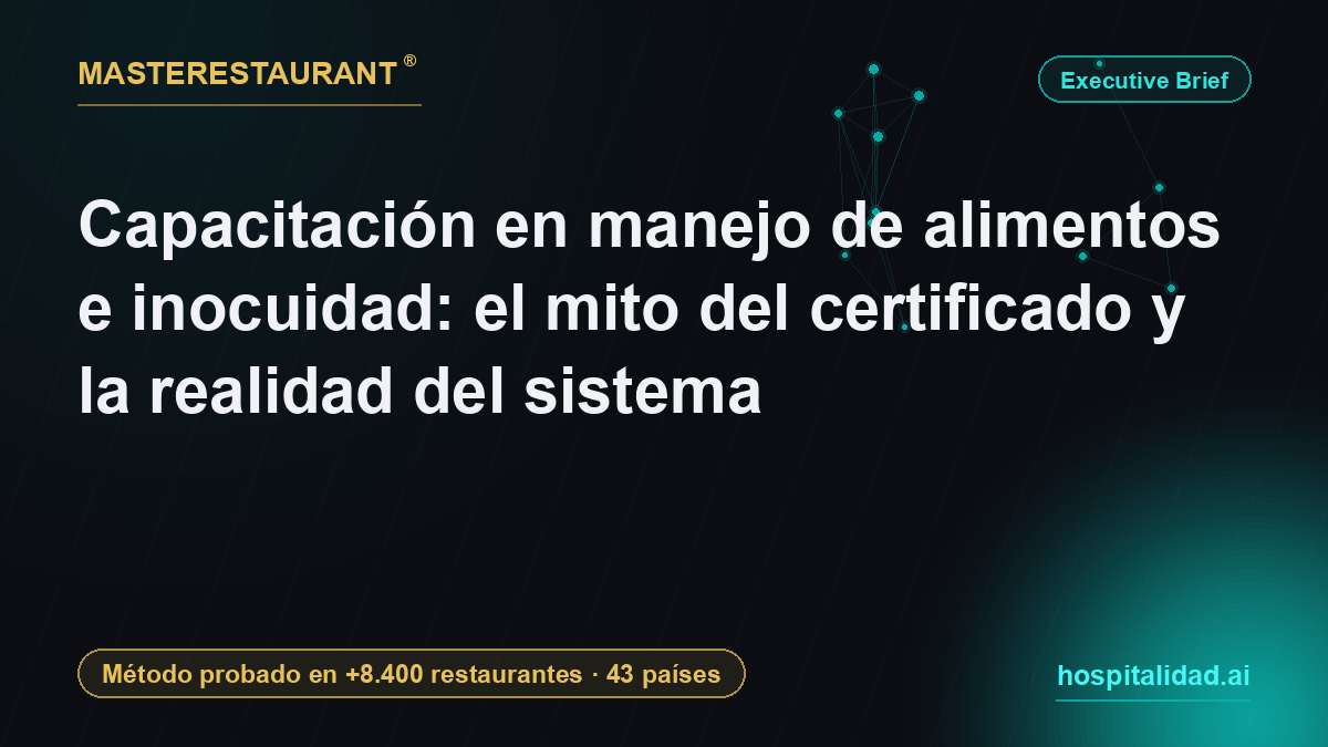 Food handling and food safety training: the myth of the certificate and the reality of the system — Masterestaurant