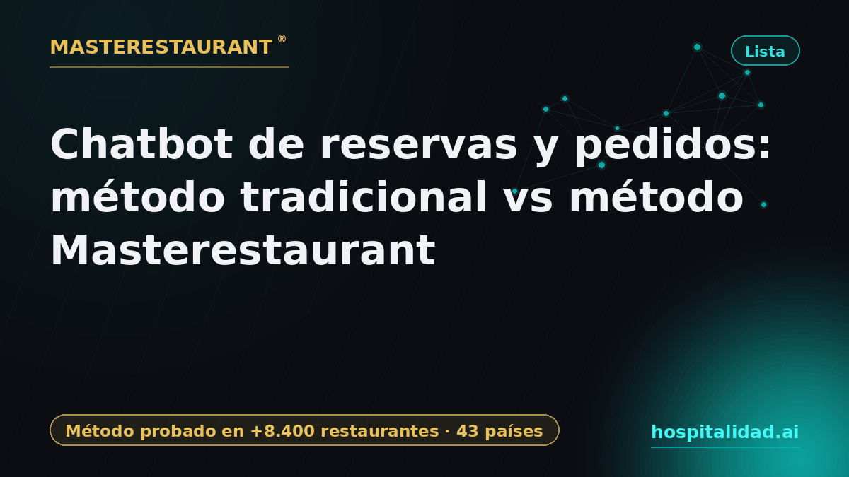 Restaurant Chatbot for Reservations & Orders: Traditional Method vs Masterestaurant Method — Masterestaurant