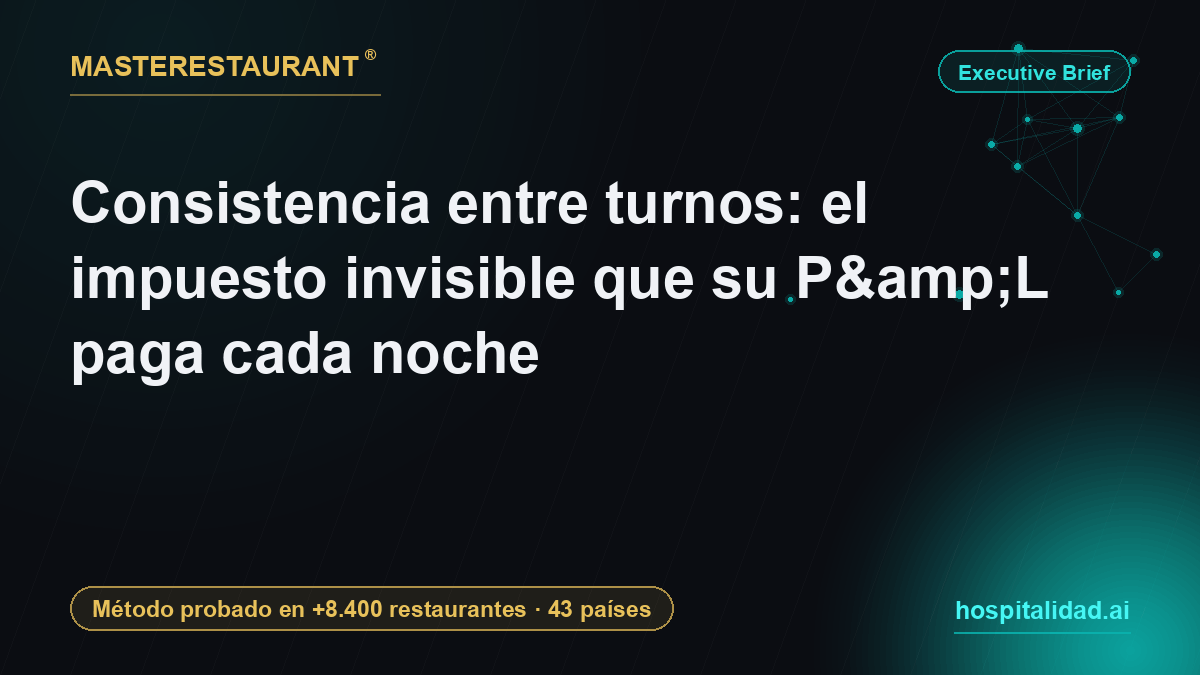 Consistencia entre turnos: el impuesto invisible que su P&L paga cada noche — Masterestaurant
