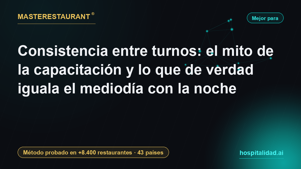 Consistencia entre turnos: el mito de la capacitación y lo que de verdad iguala el mediodía con la noche — Masterestaurant