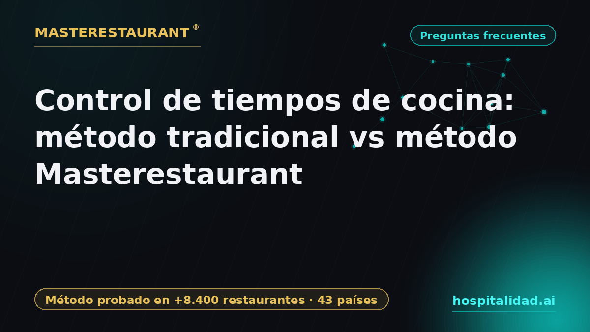 Kitchen time control: traditional method vs Masterestaurant method — Masterestaurant