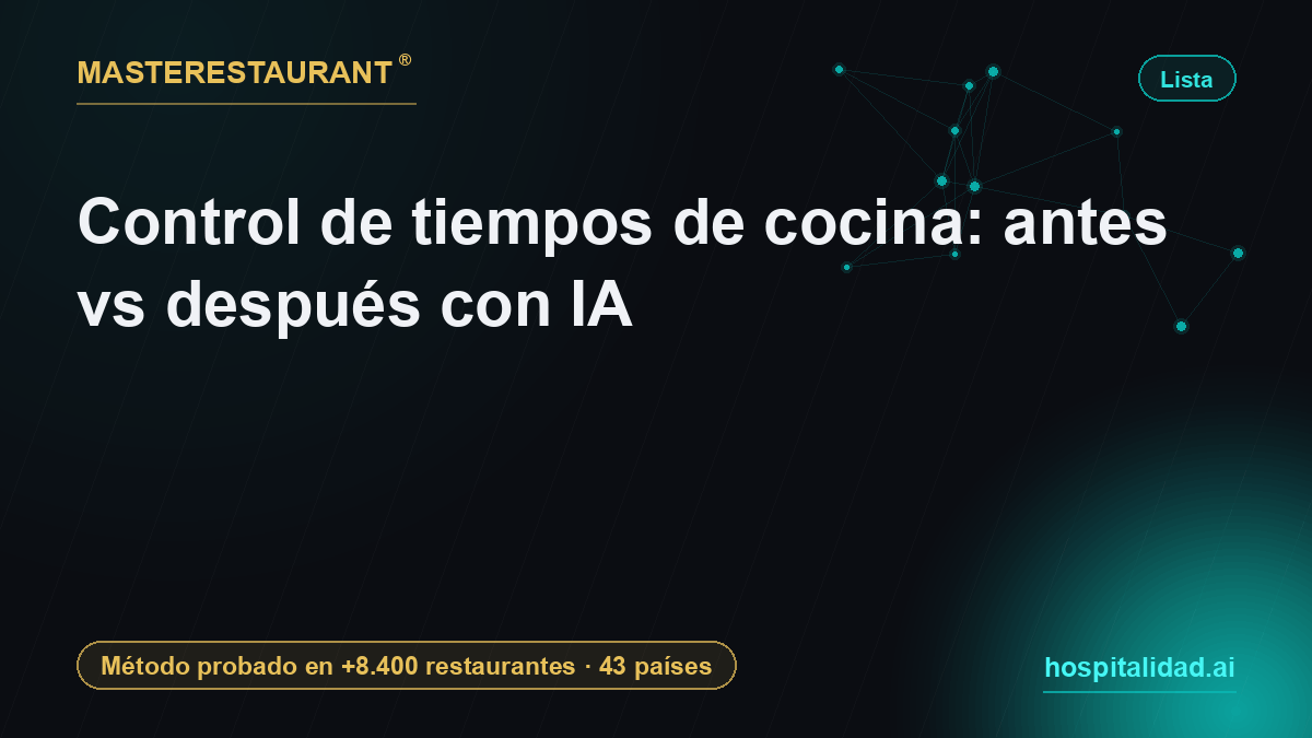 Kitchen time control: before vs after with AI — Masterestaurant