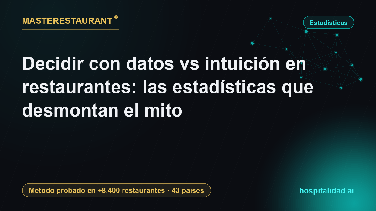 Decidir con datos vs intuición en restaurantes: las estadísticas que desmontan el mito — Masterestaurant
