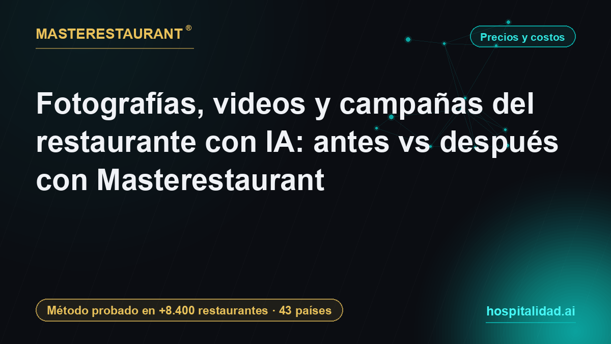 Restaurant photos, videos and campaigns with AI: before vs after with Masterestaurant — Masterestaurant