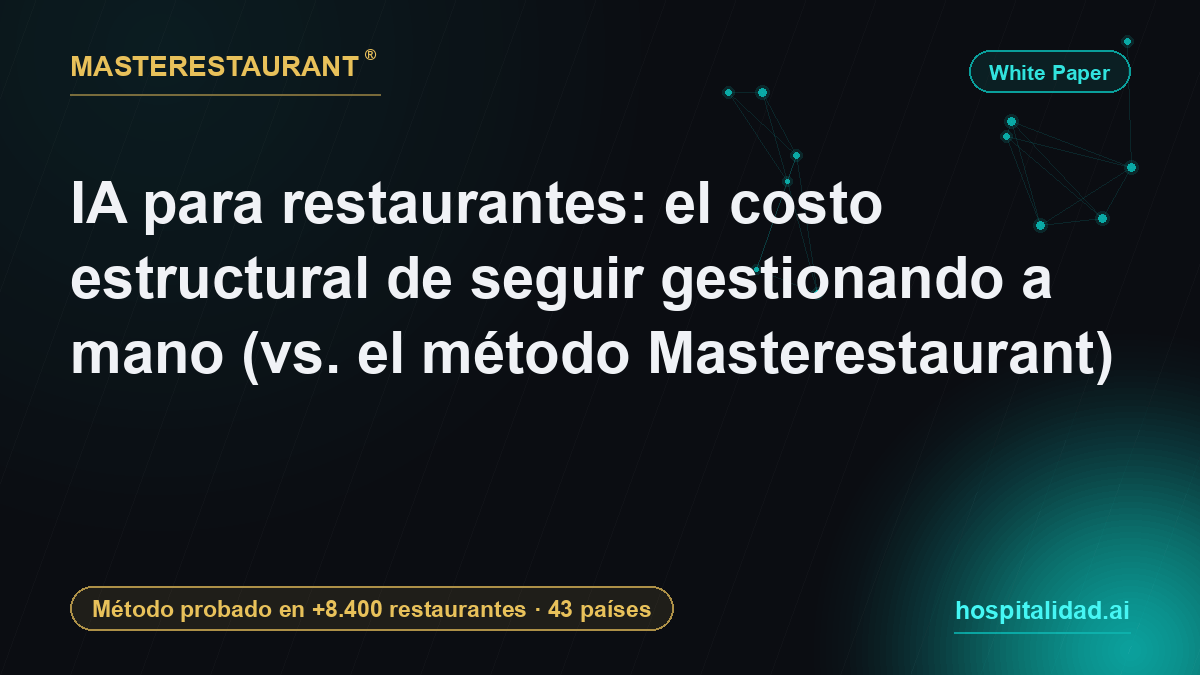 IA para restaurantes: método tradicional vs método Masterestaurant — Masterestaurant