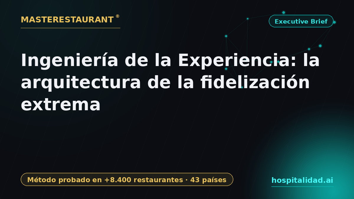 Ingeniería de la Experiencia: la arquitectura de la fidelización extrema — Masterestaurant