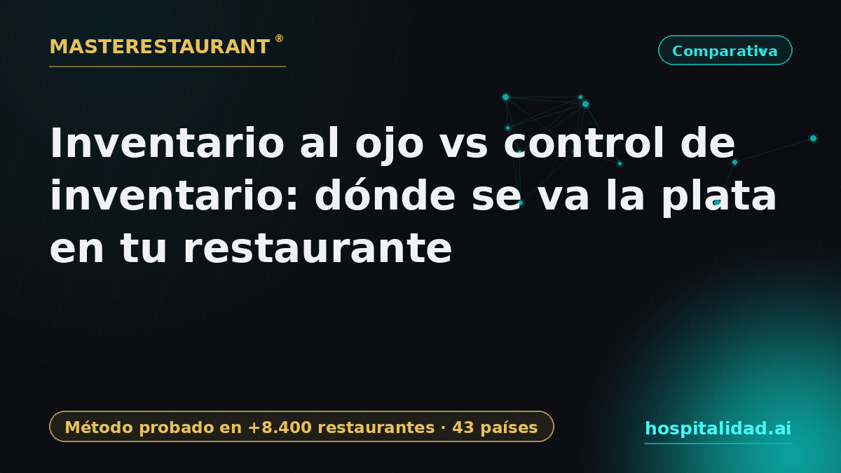 Eyeballing inventory vs inventory control: where the money goes in your restaurant — Masterestaurant