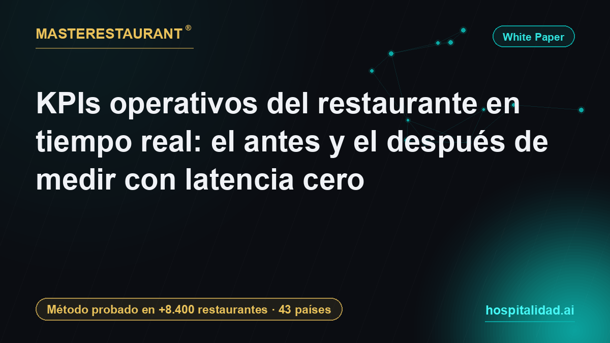 KPIs operativos del restaurante en tiempo real: el antes y el después de medir con latencia cero — Masterestaurant
