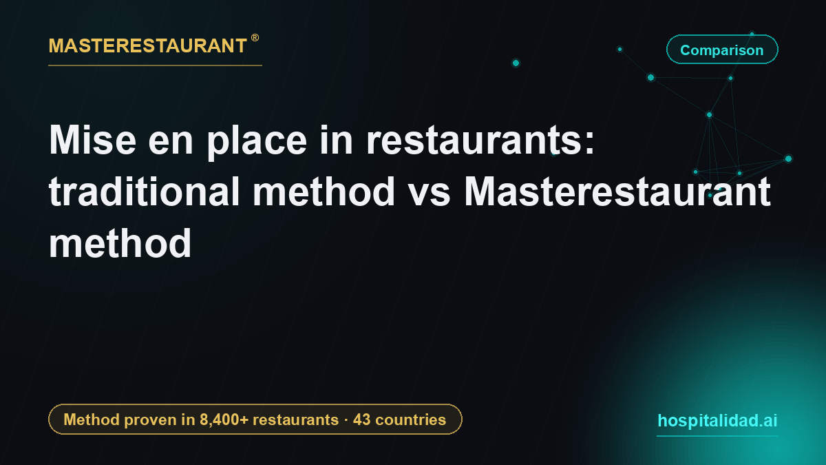 Mise en place in restaurants: traditional method vs Masterestaurant method — Masterestaurant