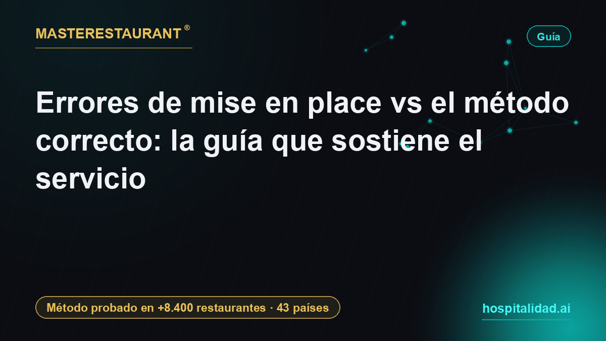 Errores de mise en place vs el método correcto: la guía que sostiene el servicio — Masterestaurant