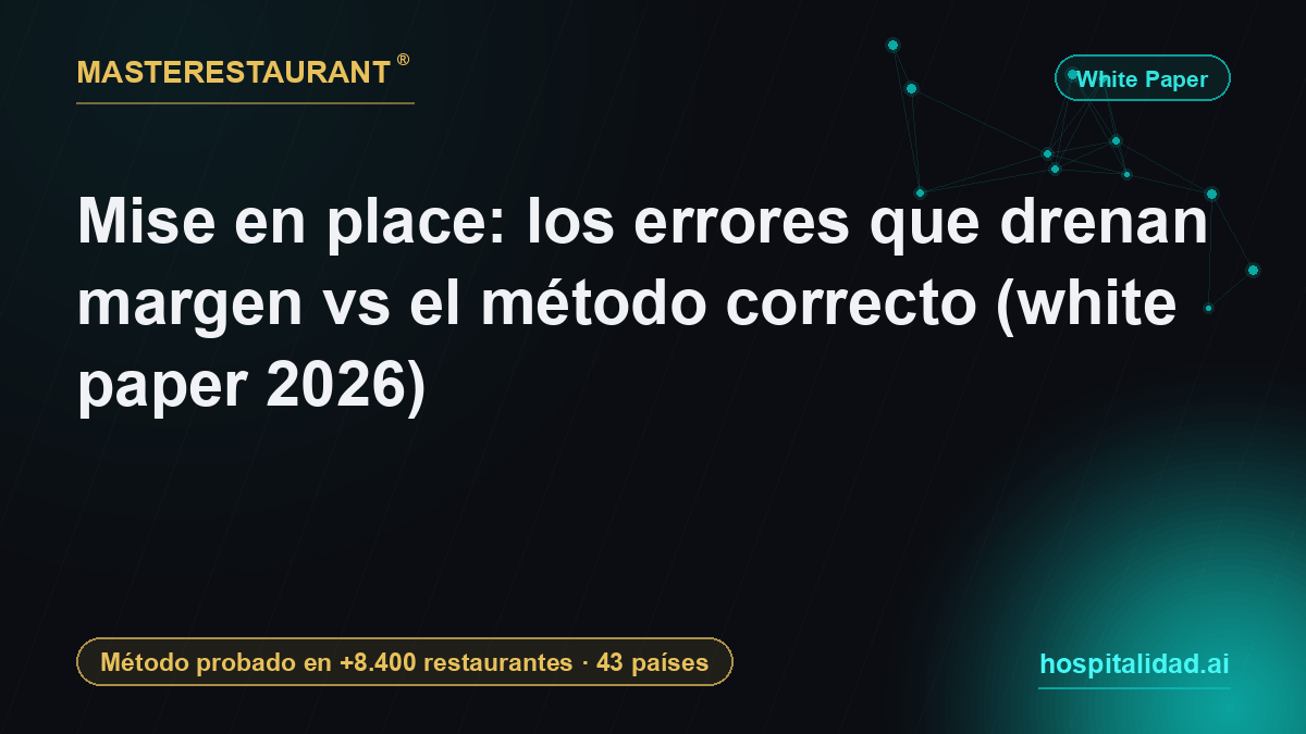 Mise en place: los errores que drenan margen vs el método correcto (white paper 2026) — Masterestaurant