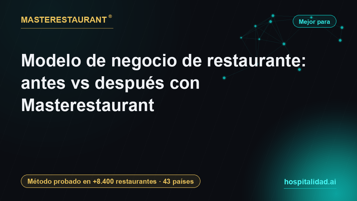Modelo de negocio de restaurante: antes vs después con Masterestaurant — Masterestaurant