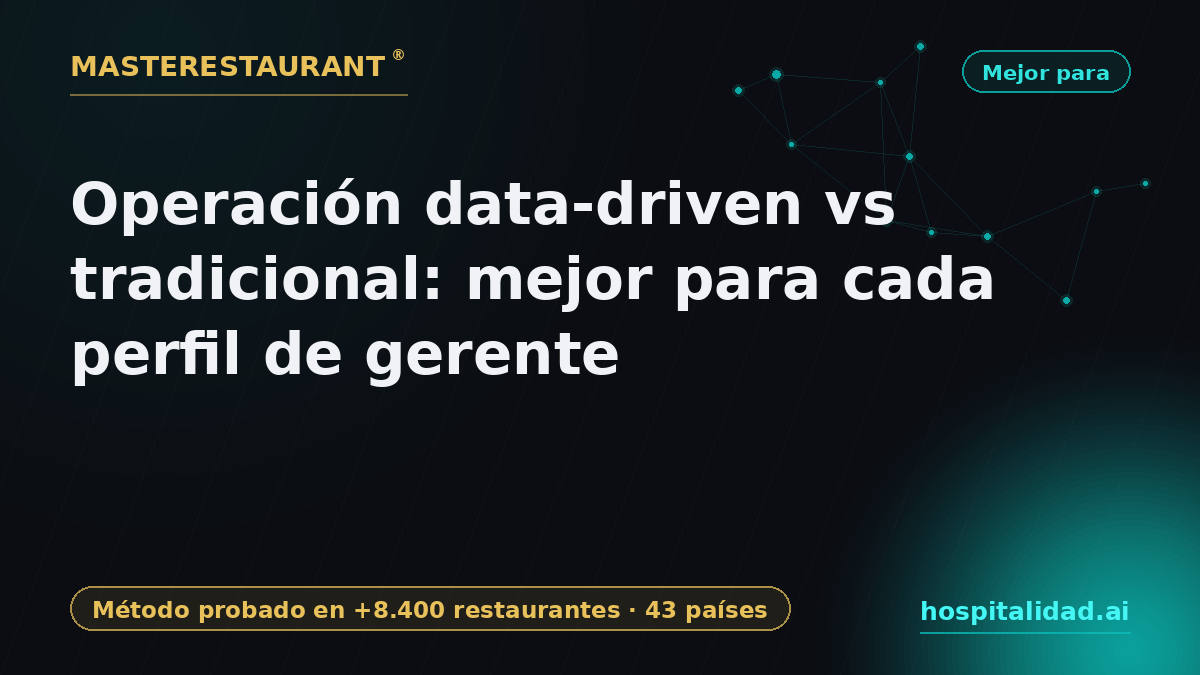 Data-driven vs traditional operation: best for each manager profile — Masterestaurant