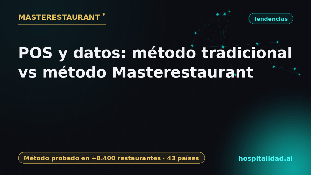 POS and data: traditional method vs Masterestaurant method — Masterestaurant