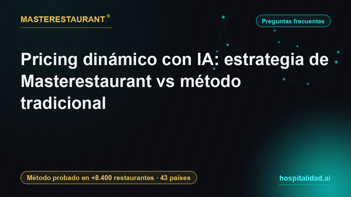 Dynamic pricing with AI: Masterestaurant strategy vs traditional method — Masterestaurant