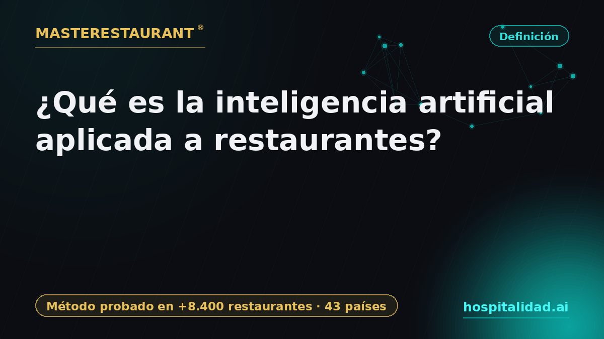 What is artificial intelligence applied to restaurants? — Masterestaurant