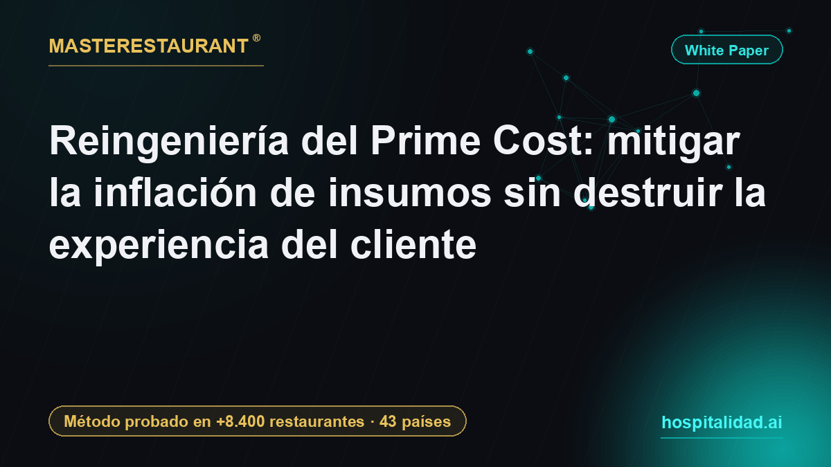 Reingeniería del Prime Cost: mitigar la inflación de insumos sin destruir la experiencia del cliente — Masterestaurant
