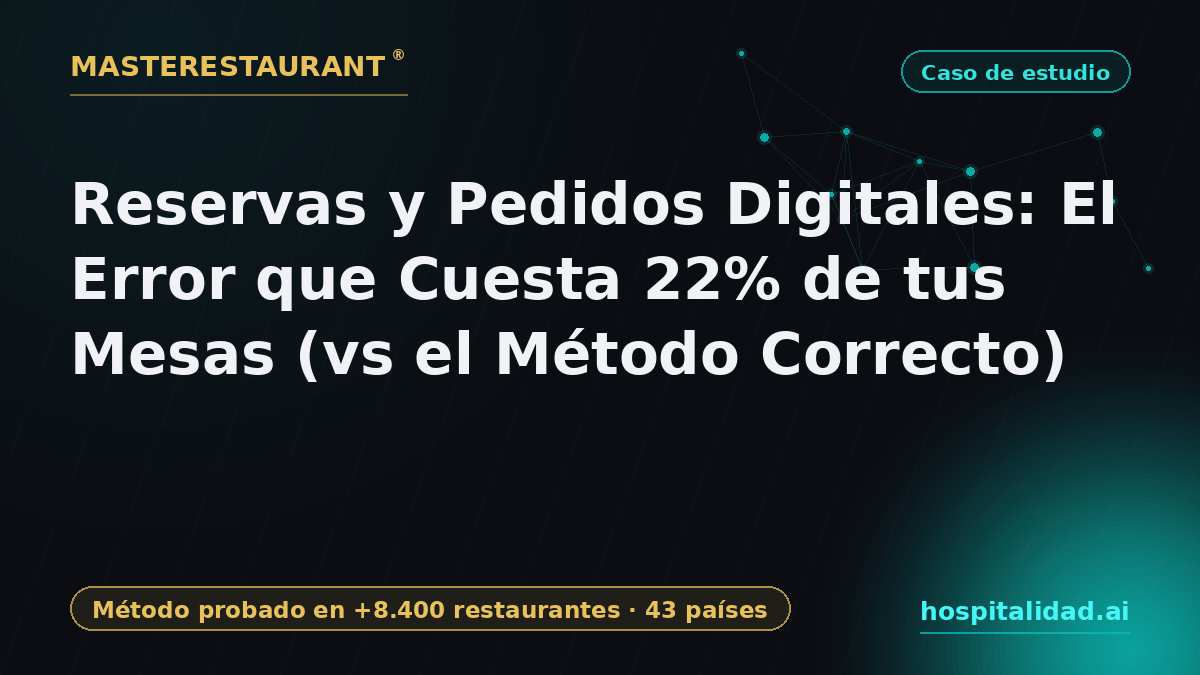 Digital Reservations and Orders: The Mistake That Costs 22% of Your Tables vs the Right Method — Masterestaurant