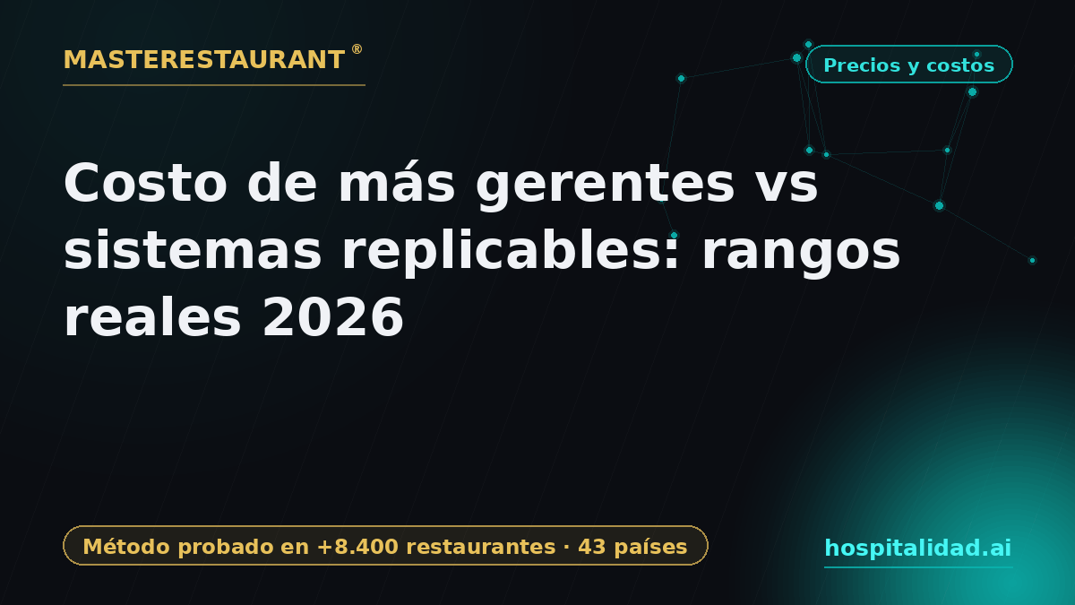 Cost of More Managers vs Replicable Systems: 2026 Ranges — Masterestaurant