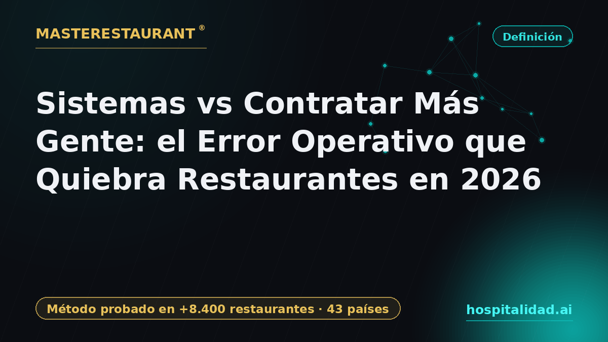 Systems vs Hiring More Staff: The Operational Mistake That Breaks Restaurants in 2026 — Masterestaurant