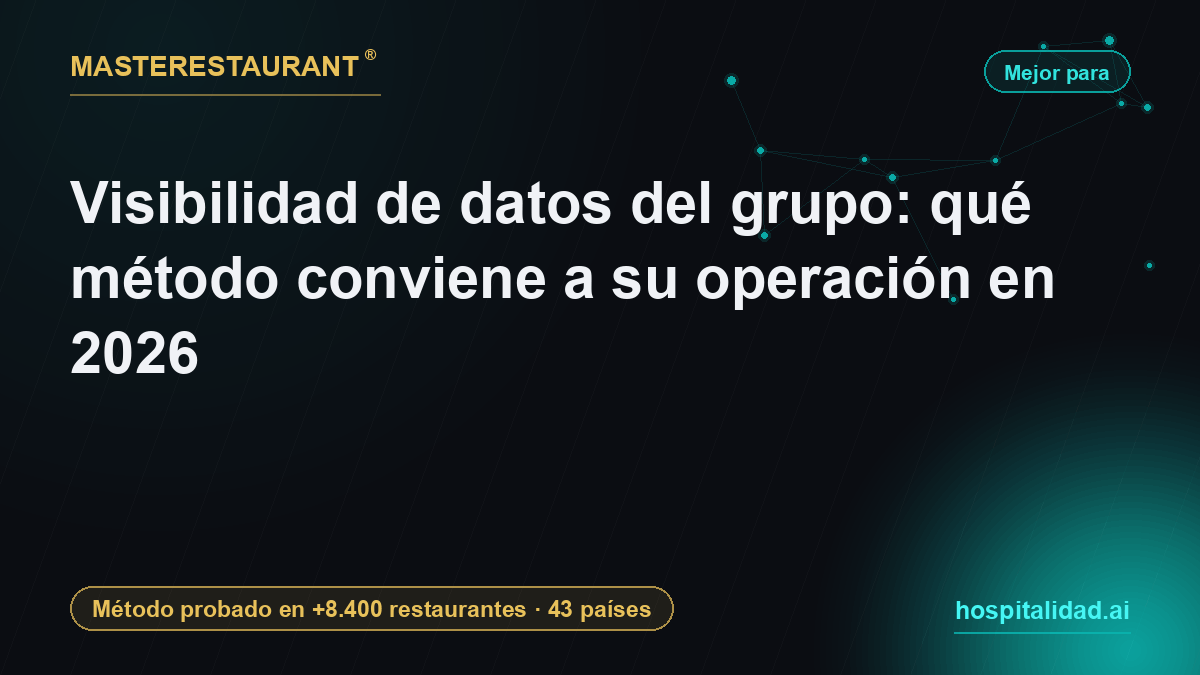 Group data visibility: which method fits your operation in 2026 — Masterestaurant